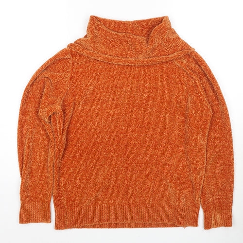 Klass Womens Brown Roll Neck Polyester Pullover Jumper Size L
