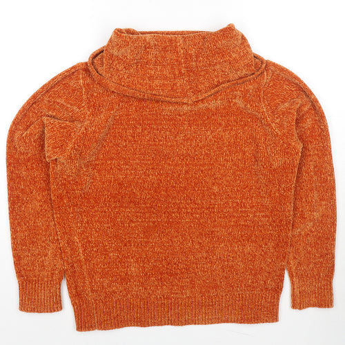 Klass Womens Brown Roll Neck Polyester Pullover Jumper Size L