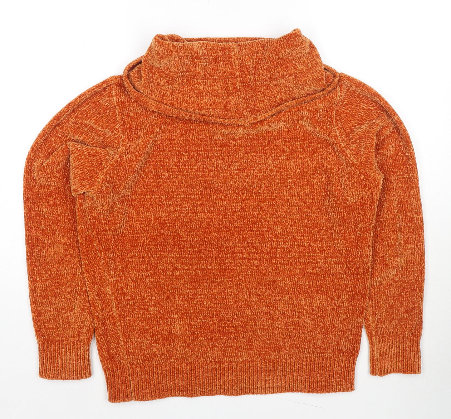 Klass Womens Brown Roll Neck Polyester Pullover Jumper Size L