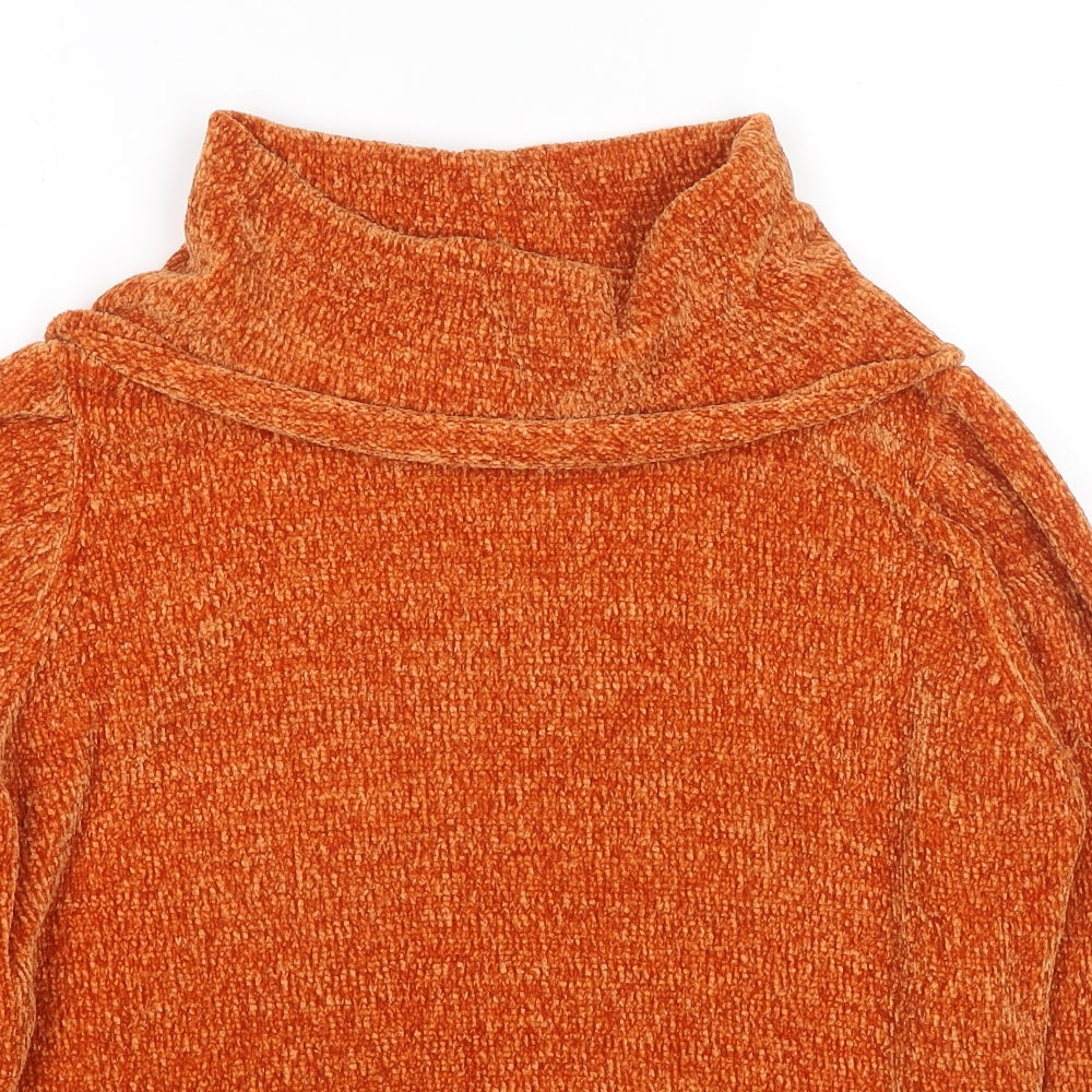 Klass Womens Brown Roll Neck Polyester Pullover Jumper Size L