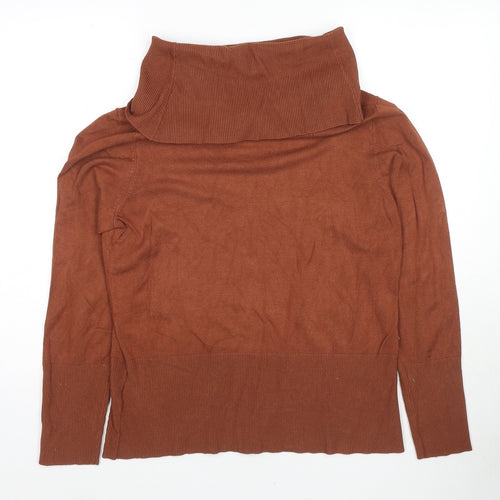 Soyaconcept Womens Brown Roll Neck Viscose Pullover Jumper Size 2XL