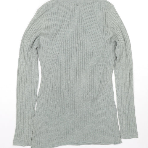 4X4 Womens Green Round Neck Viscose Pullover Jumper Size M