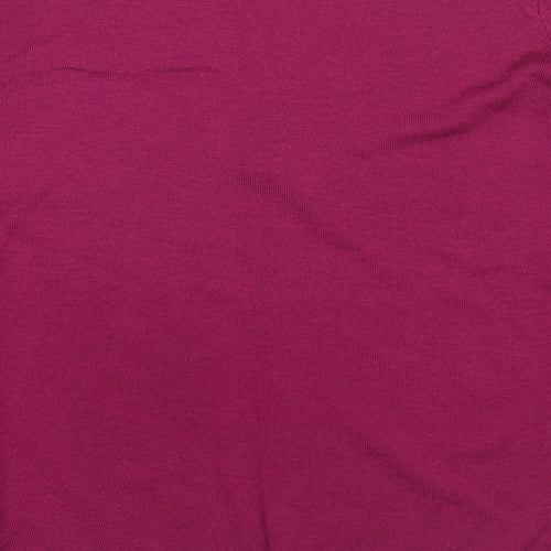 EWM Womens Purple V-Neck Wool Pullover Jumper Size 18 - Size 18-20