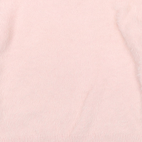 John Lewis Girls Pink Round Neck Nylon Pullover Jumper Size 6 Years Pullover