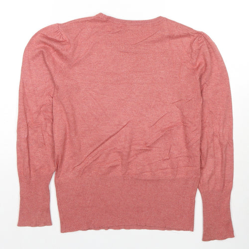 marks Womens Beige Round Neck Viscose Pullover Jumper Size 10