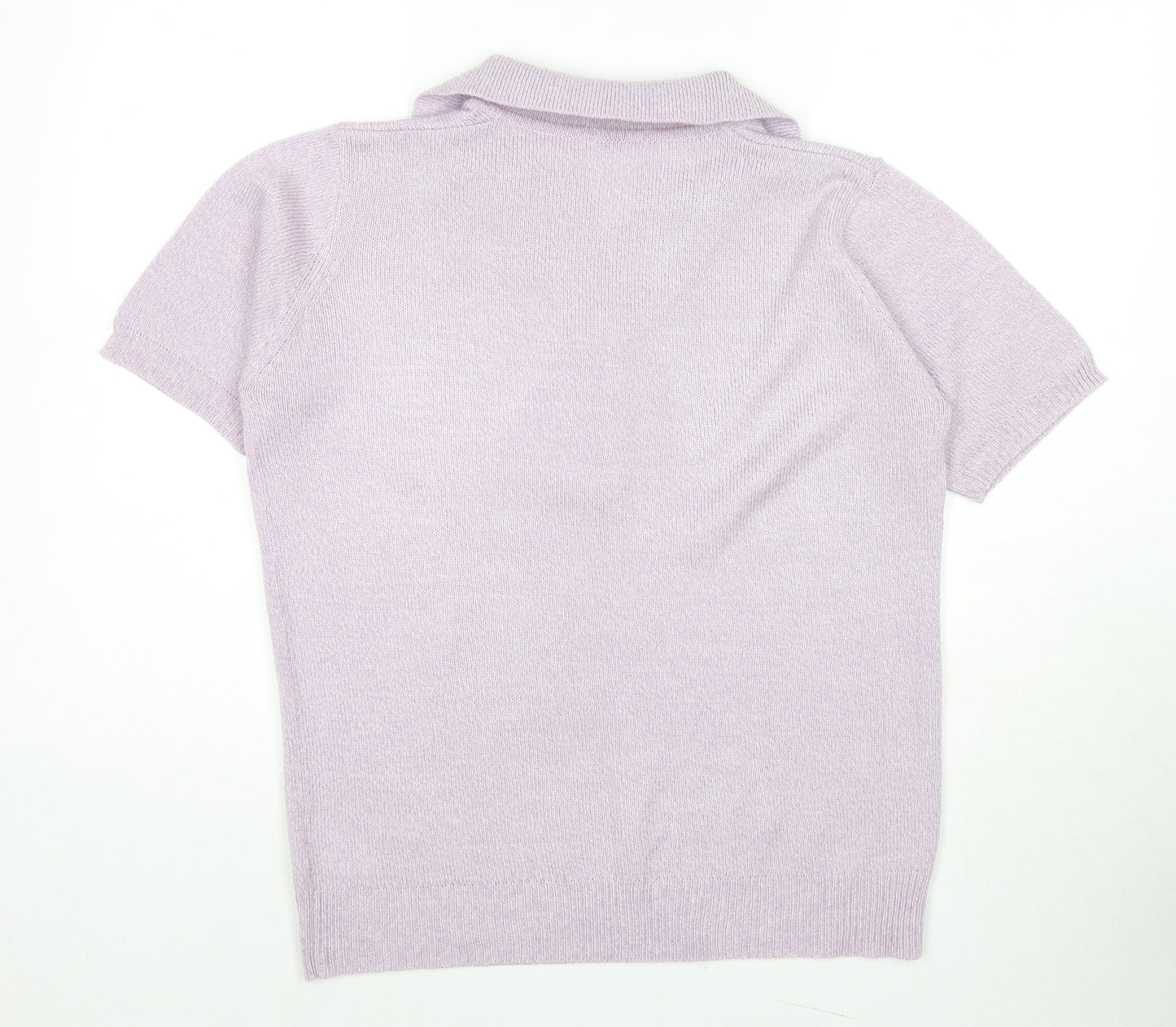 Damart Womens Purple Collared Acrylic Pullover Jumper Size 14 - Size 14-16