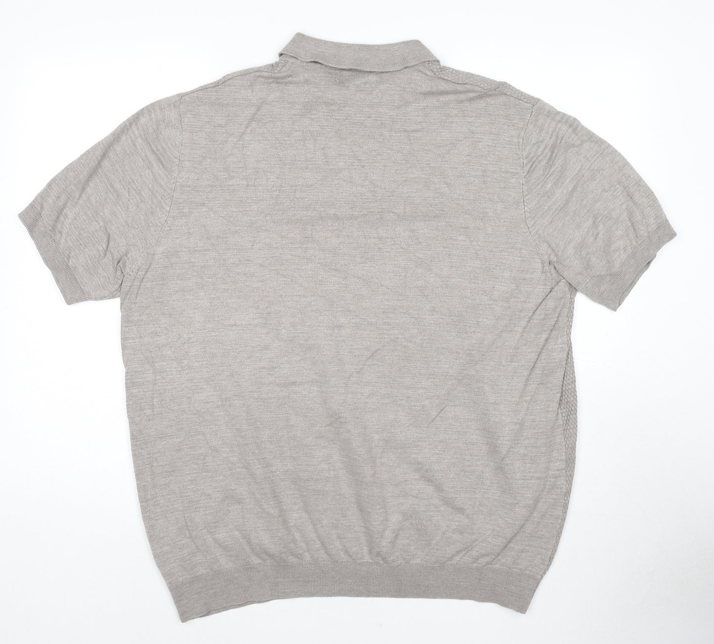 EAST Mens Brown Viscose Polo Size XL Collared Zip