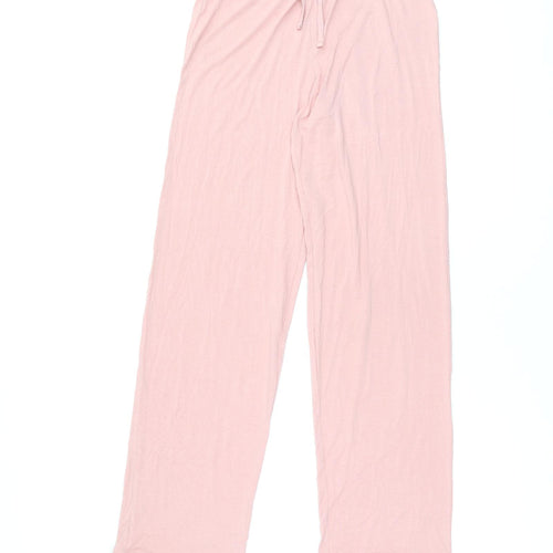 Marks and Spencer Womens Pink Solid Viscose Top Pyjama Pants Size XS Drawstring