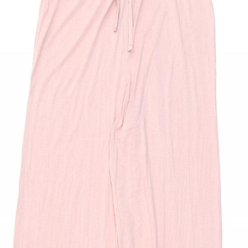 Marks and Spencer Womens Pink Solid Viscose Top Pyjama Pants Size XS Drawstring