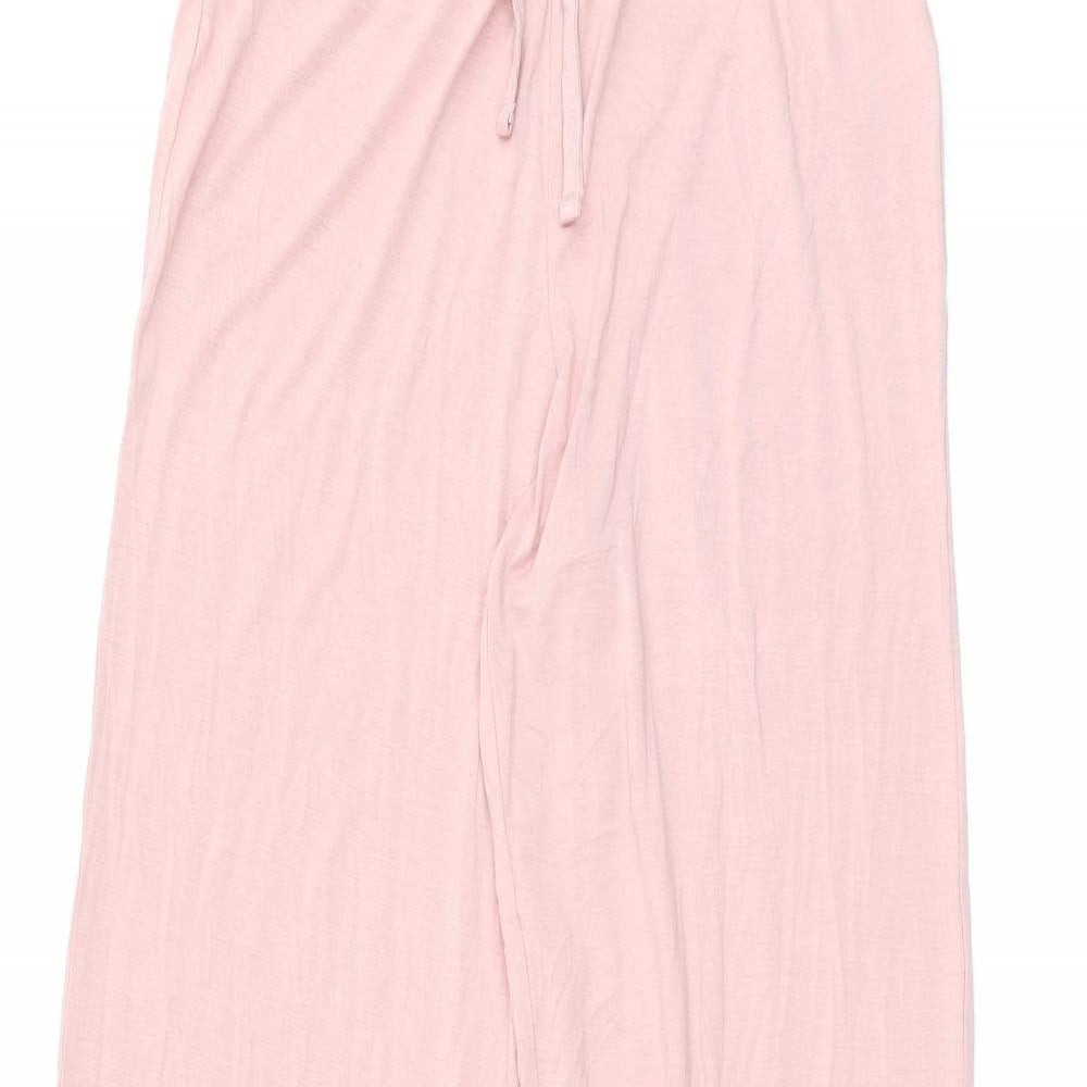 Marks and Spencer Womens Pink Solid Viscose Top Pyjama Pants Size XS Drawstring