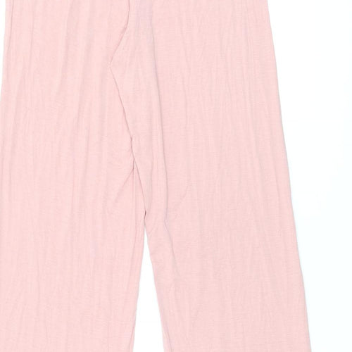 Marks and Spencer Womens Pink Solid Viscose Top Pyjama Pants Size XS Drawstring