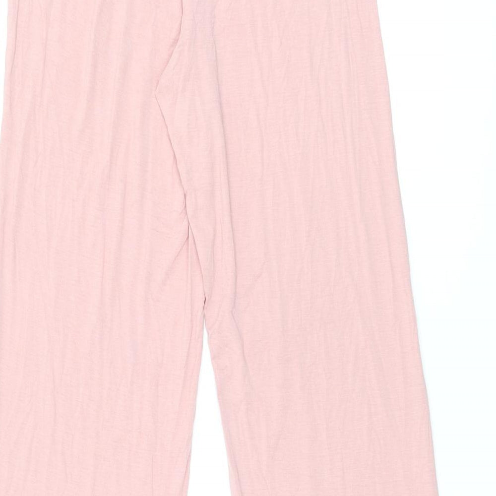 Marks and Spencer Womens Pink Solid Viscose Top Pyjama Pants Size XS Drawstring