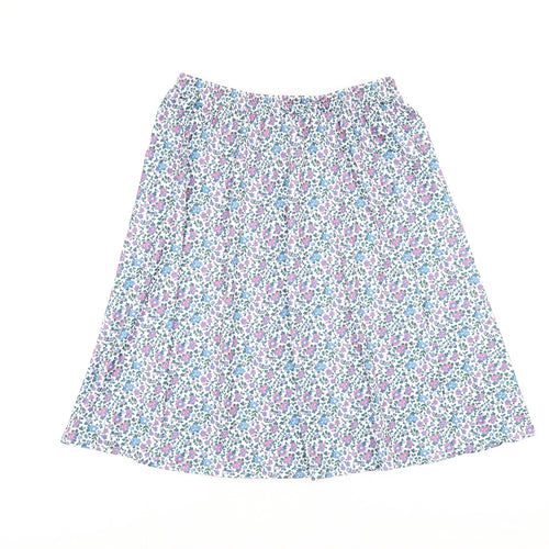 Fashion Friendly Womens Multicoloured Floral Polyester Swing Skirt Size M
