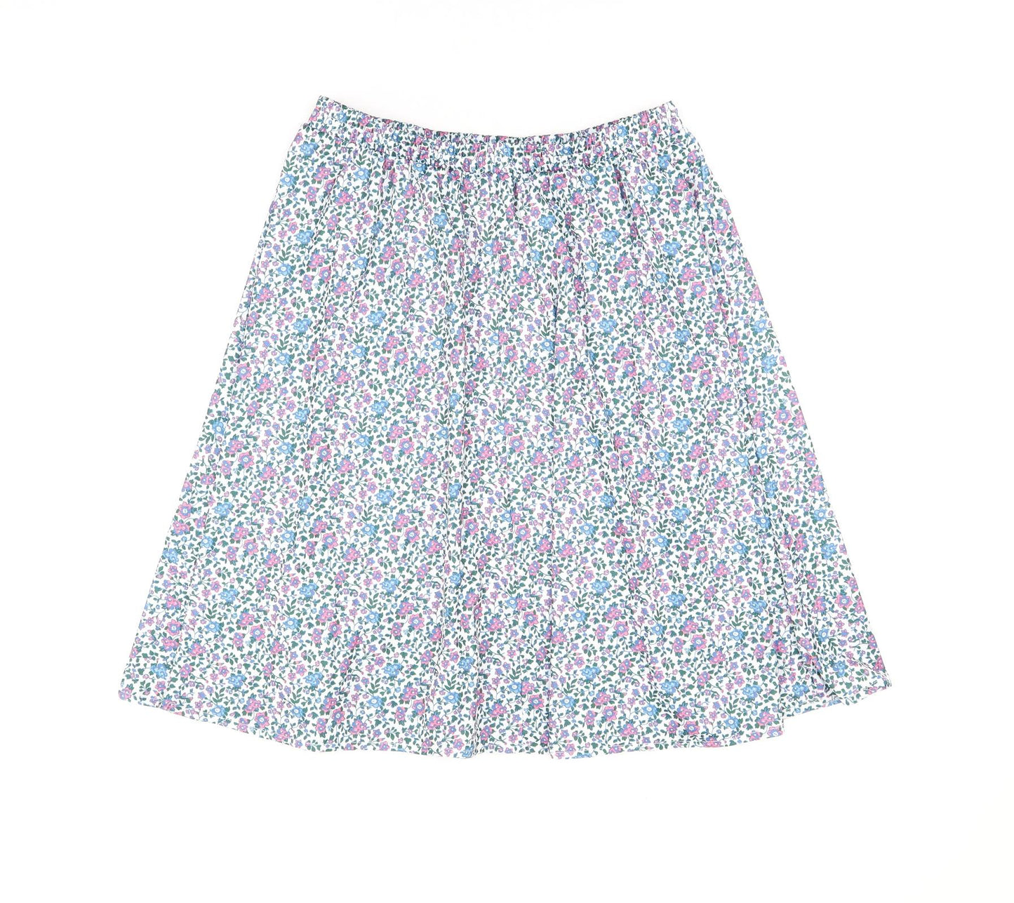 Fashion Friendly Womens Multicoloured Floral Polyester Swing Skirt Size M