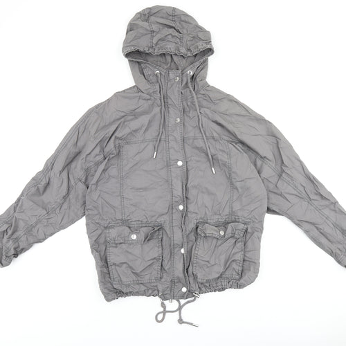 Abercrombie & Fitch Womens Grey Jacket Coat Size S Zip