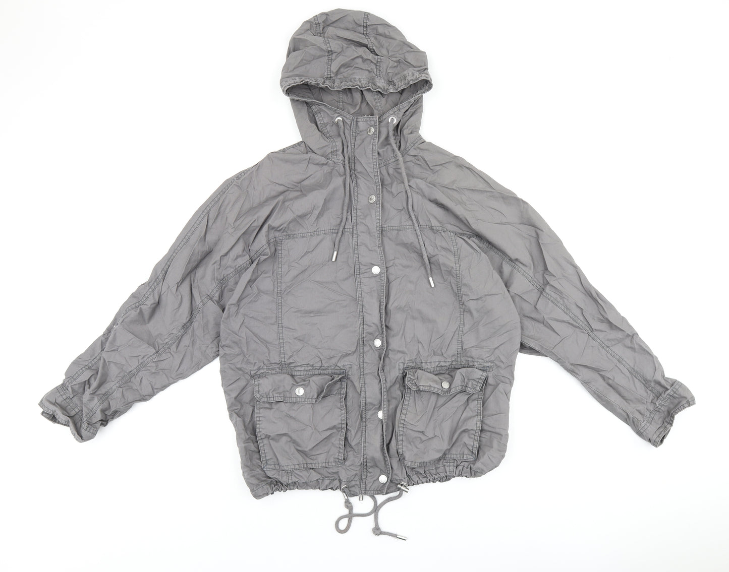 Abercrombie & Fitch Womens Grey Jacket Coat Size S Zip