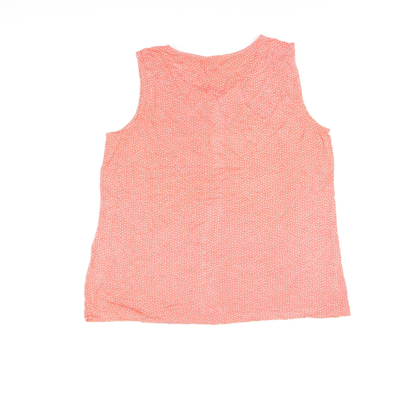Croft & Barrow Womens Red Polka Dot Polyester Basic T-Shirt Size L Round Neck