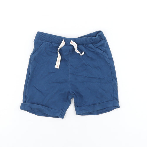 Fred&Flo Boys Blue Cotton Shorts Outfit/Set Size 9-12 Months Drawstring