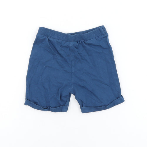 Fred&Flo Boys Blue Cotton Shorts Outfit/Set Size 9-12 Months Drawstring