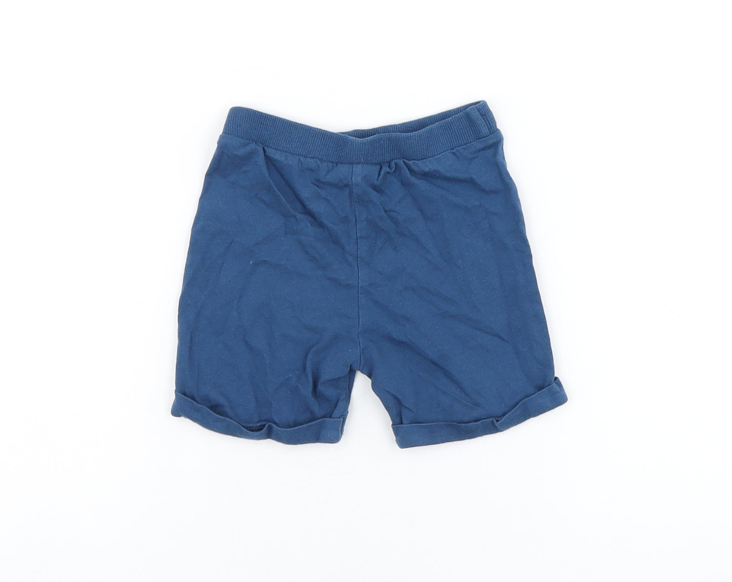 Fred&Flo Boys Blue Cotton Shorts Outfit/Set Size 9-12 Months Drawstring