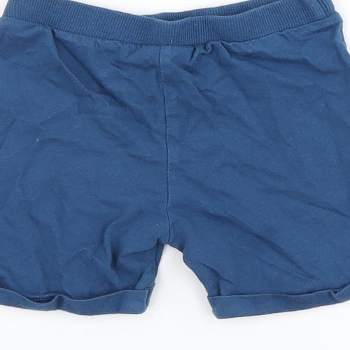 Fred&Flo Boys Blue Cotton Shorts Outfit/Set Size 9-12 Months Drawstring