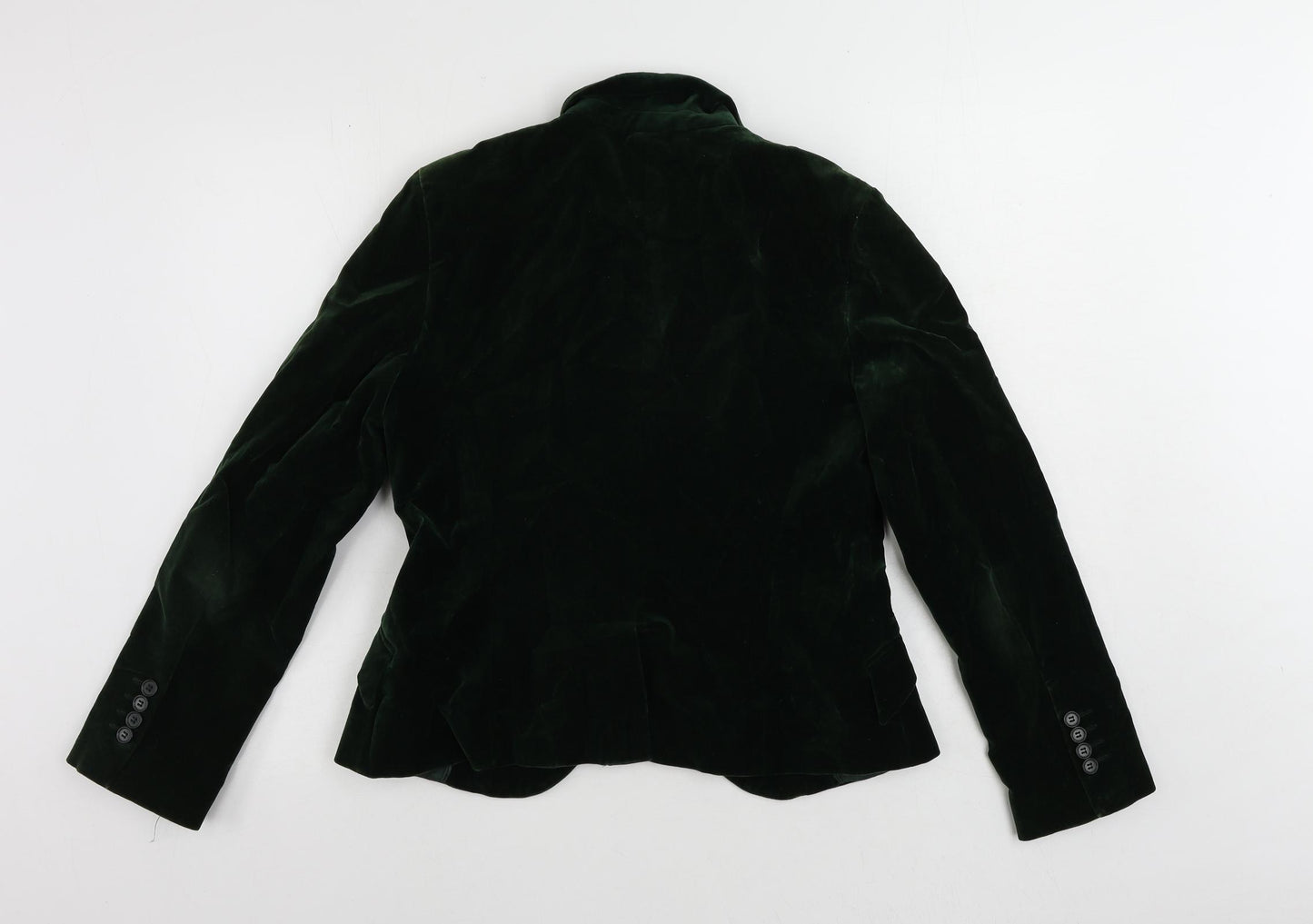 Zara Womens Green Jacket Blazer Size L Button