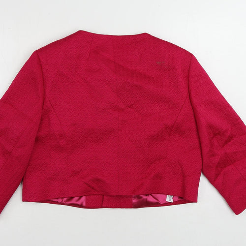 M&Co Womens Pink Jacket Blazer Size 18 Hook & Eye