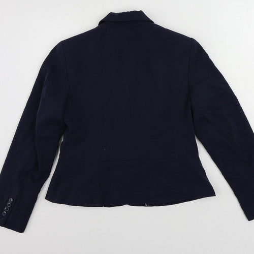 Marks and Spencer Womens Blue Jacket Blazer Size 12 Button