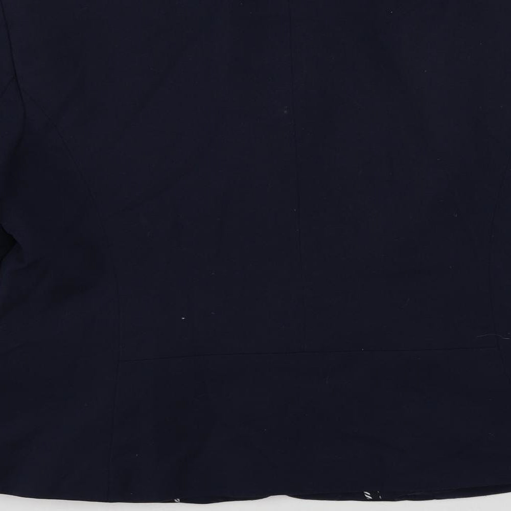 Marks and Spencer Womens Blue Jacket Blazer Size 12 Button