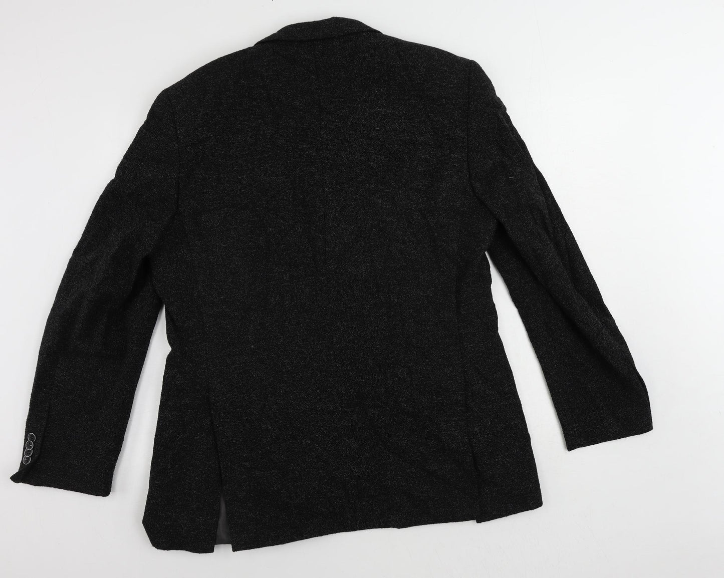 ROY ROBSON Mens Black Wool Jacket Blazer Size 40 Regular