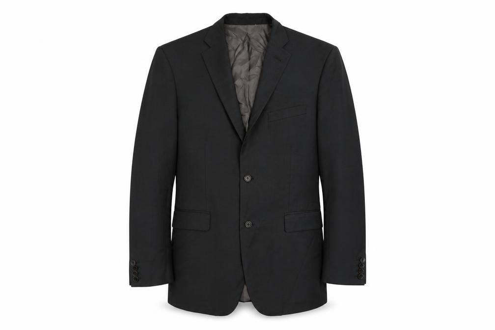 Front view of Marks & Spencer men’s grey wool jacket suit jacket, size 40, regular