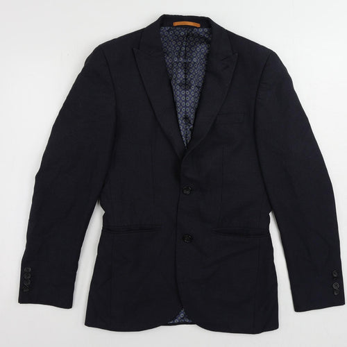 NEXT Mens Blue Polyester Jacket Suit Jacket Size 36 Regular