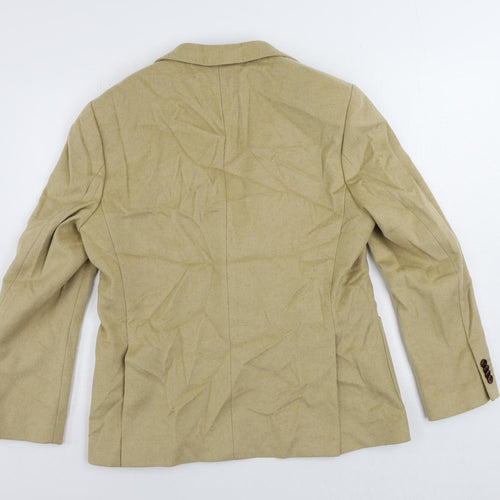 Marks and Spencer Mens Beige Wool Jacket Blazer Size 40 Regular
