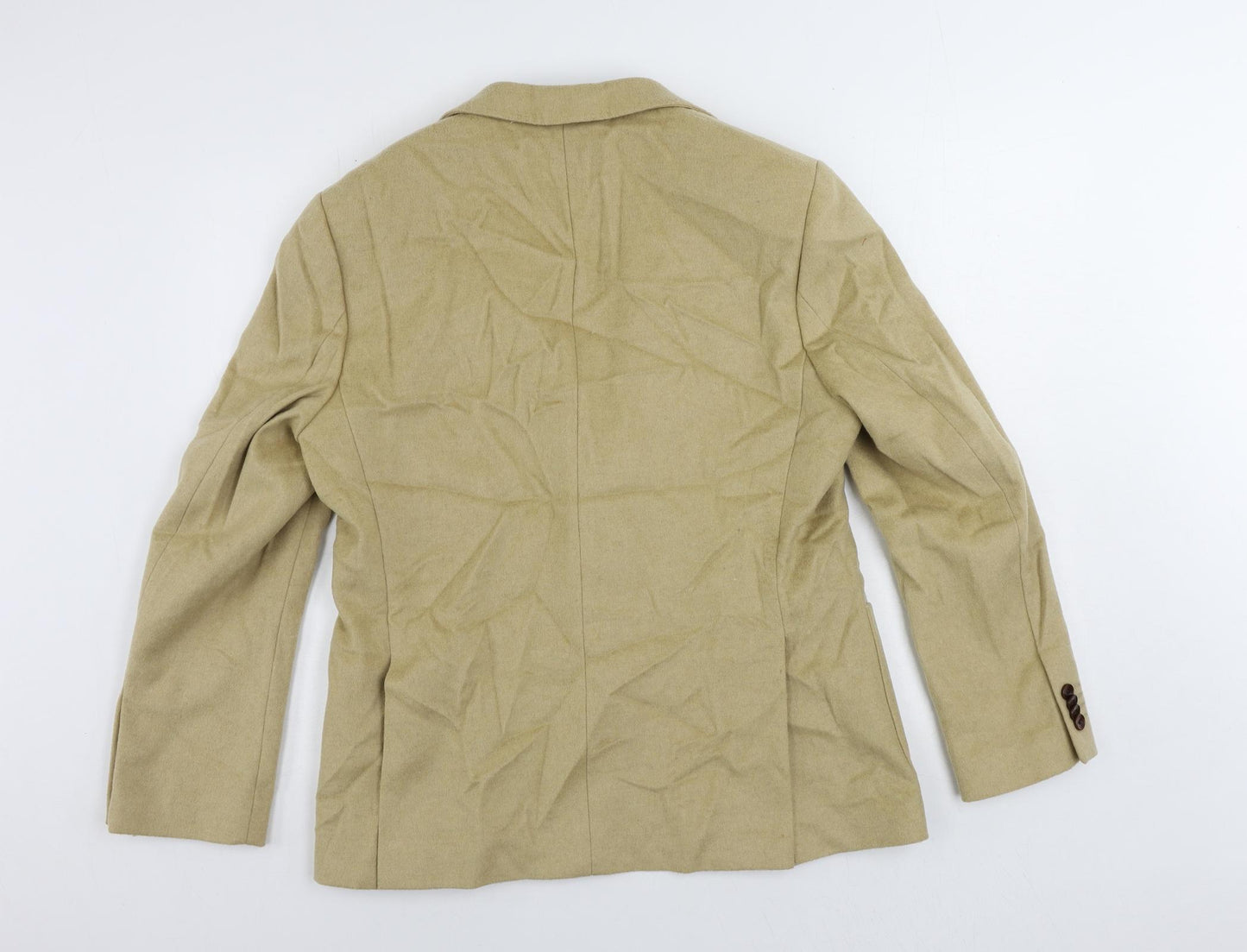 Marks and Spencer Mens Beige Wool Jacket Blazer Size 40 Regular