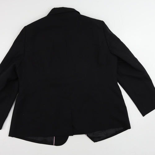 Anthology Womens Black Jacket Blazer Size 20 Button
