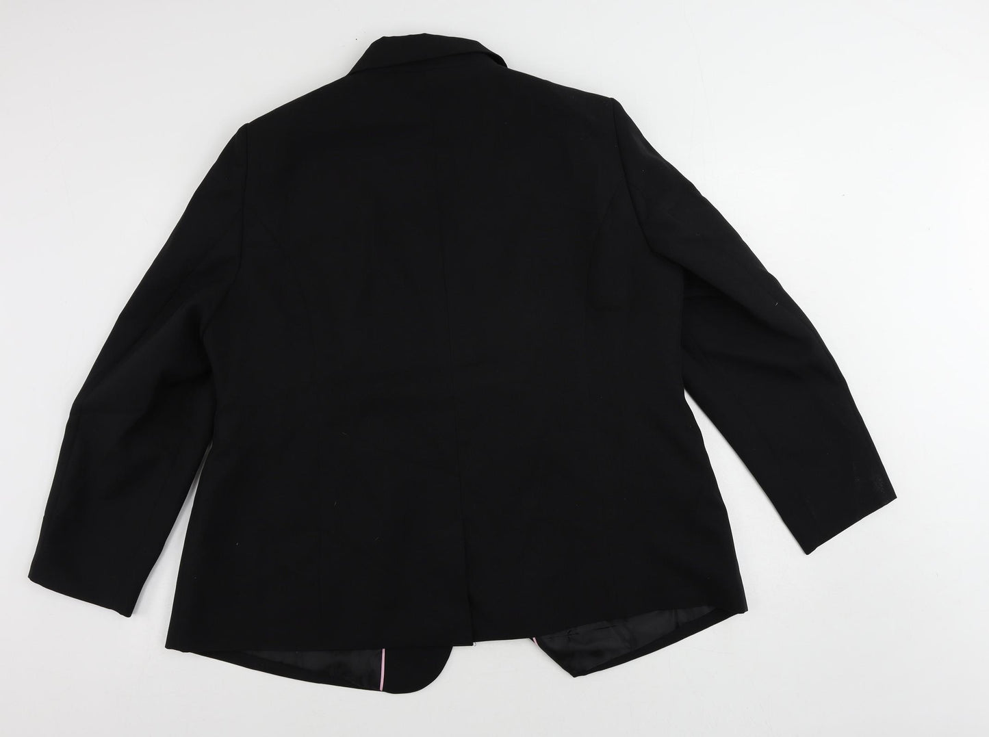 Anthology Womens Black Jacket Blazer Size 20 Button