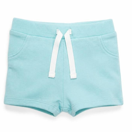 Marks and Spencer Baby Blue Cotton Cropped Trousers Size 3-6 Months Drawstring - Set