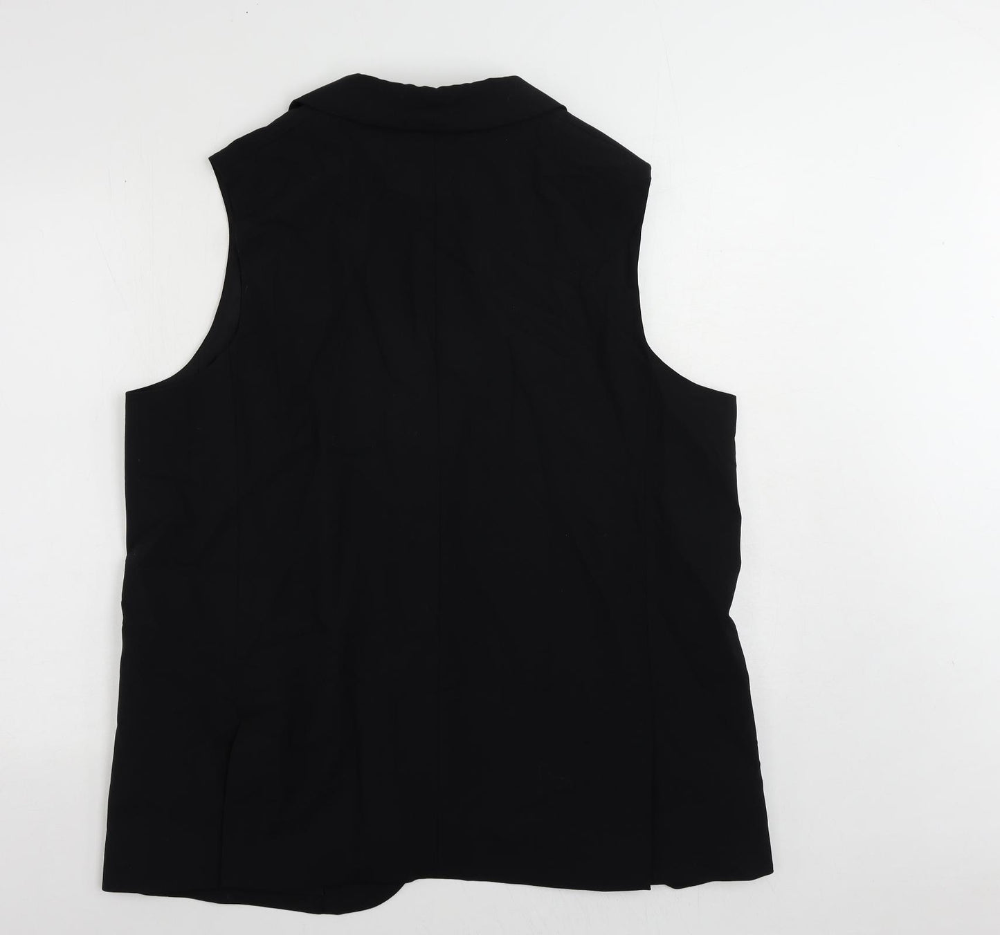 Marks and Spencer Womens Black Jacket Waistcoat Size 20 Button