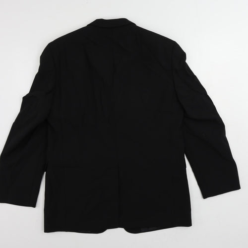 Tom English Mens Black Wool Jacket Suit Jacket Size 38 Regular
