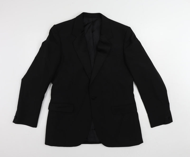 Varteks Mens Black Polyester Tuxedo Suit Jacket Size 40 Regular