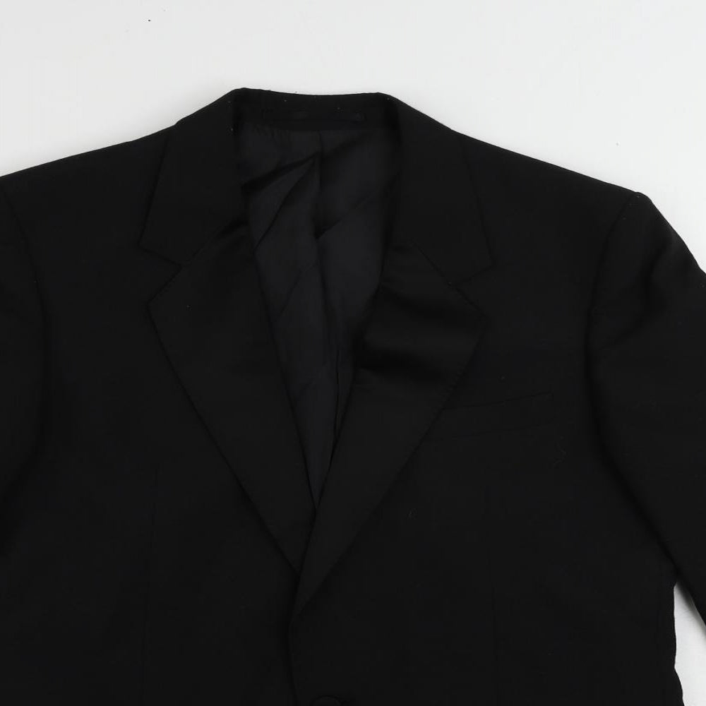 Varteks Mens Black Polyester Tuxedo Suit Jacket Size 40 Regular