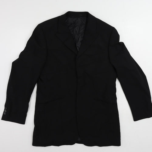 Burton Mens Black Polyester Jacket Suit Jacket Size 38 Regular
