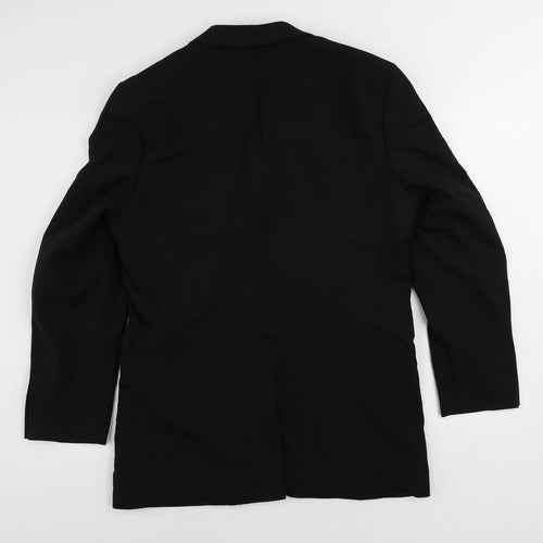 Burton Mens Black Polyester Jacket Suit Jacket Size 38 Regular