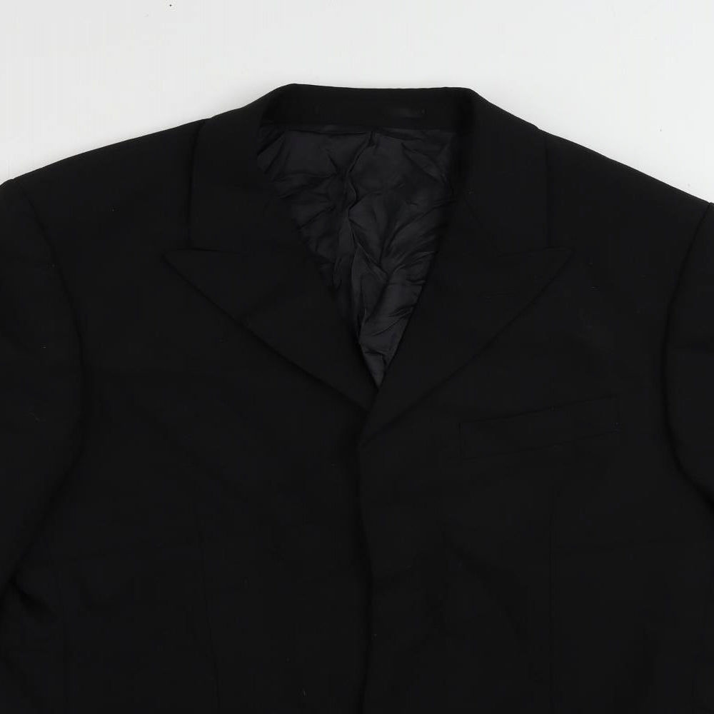 Burton Mens Black Polyester Jacket Suit Jacket Size 38 Regular