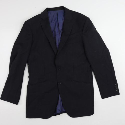 Autograph Mens Blue Wool Jacket Suit Jacket Size 40 Regular