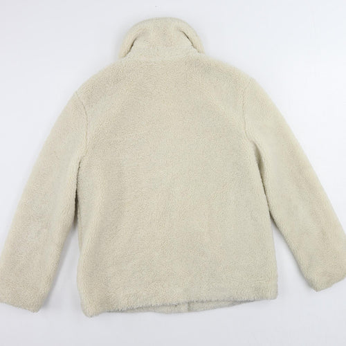 Marks and Spencer Womens Ivory Jacket Size 8 Button - Teddy Jacket