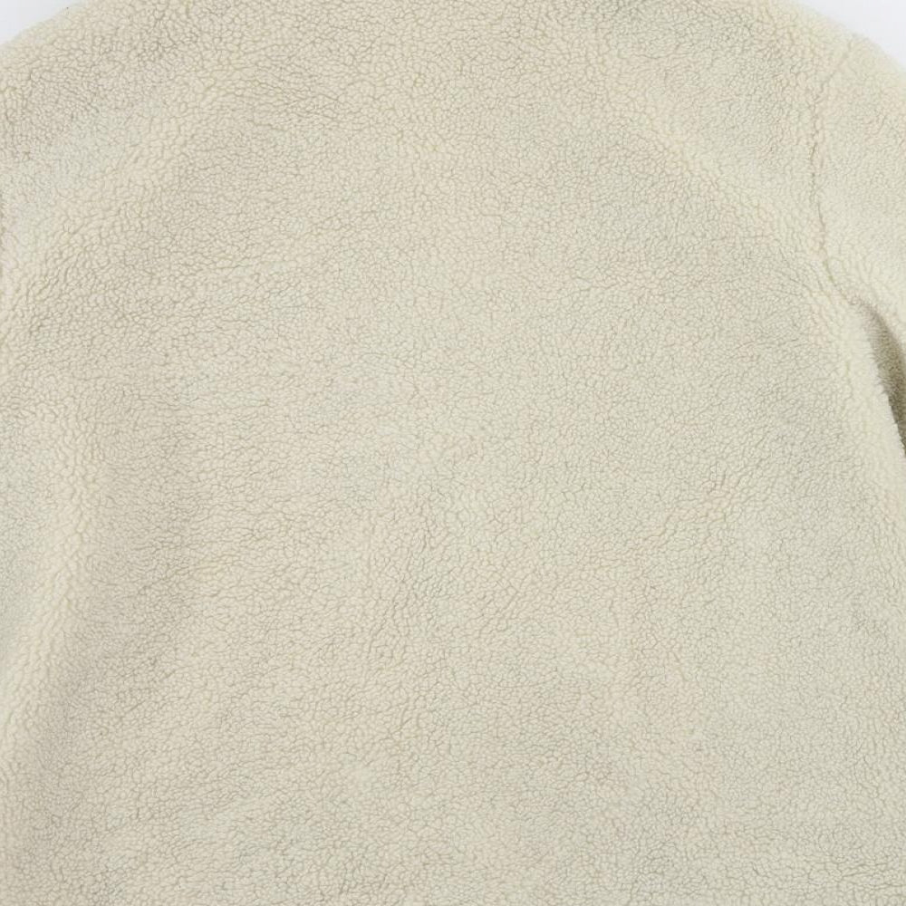 Marks and Spencer Womens Ivory Jacket Size 8 Button - Teddy Jacket