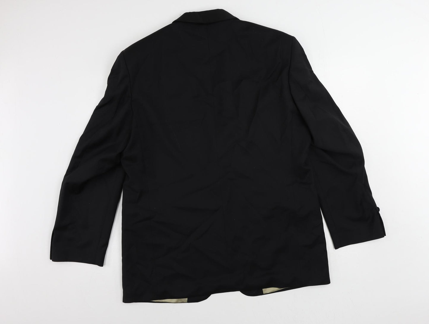 Marks and Spencer Mens Black Wool Tuxedo Suit Jacket Size 42 Regular