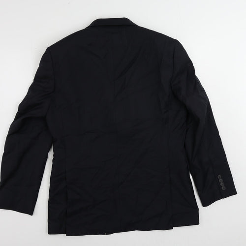 John Lewis Mens Blue Wool Jacket Suit Jacket Size 40 Regular