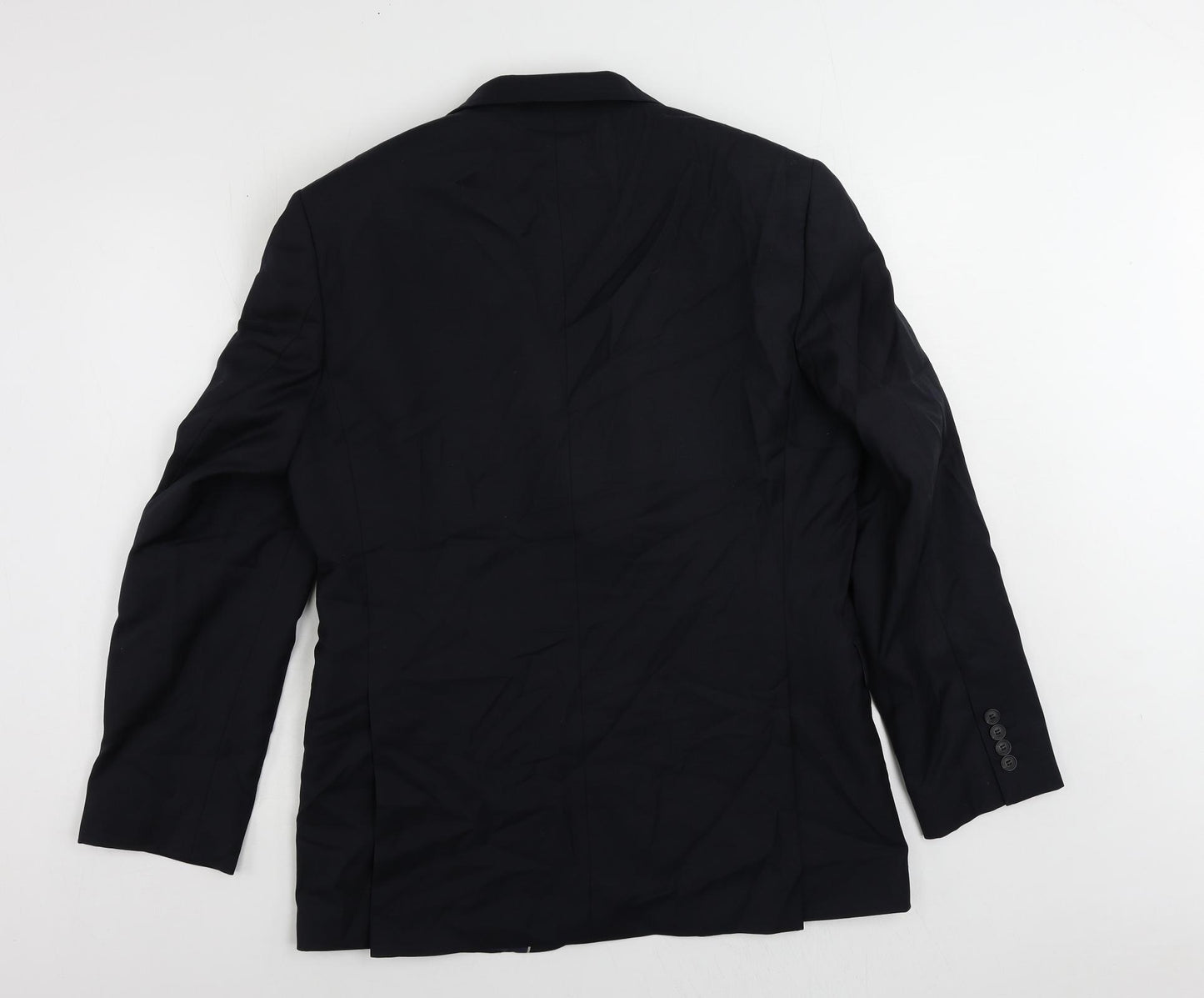 John Lewis Mens Blue Wool Jacket Suit Jacket Size 40 Regular